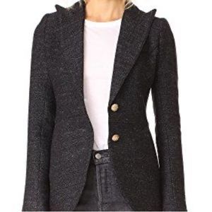 Smythe riding blazer in charcoal tweed size 10